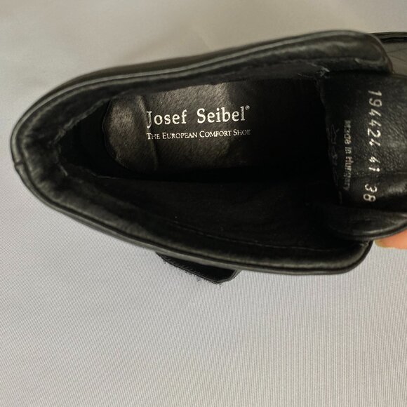 Josef Seibel Calla 02 Black Leather Ankle Boots SZ 9.5 - Picture 10 of 13